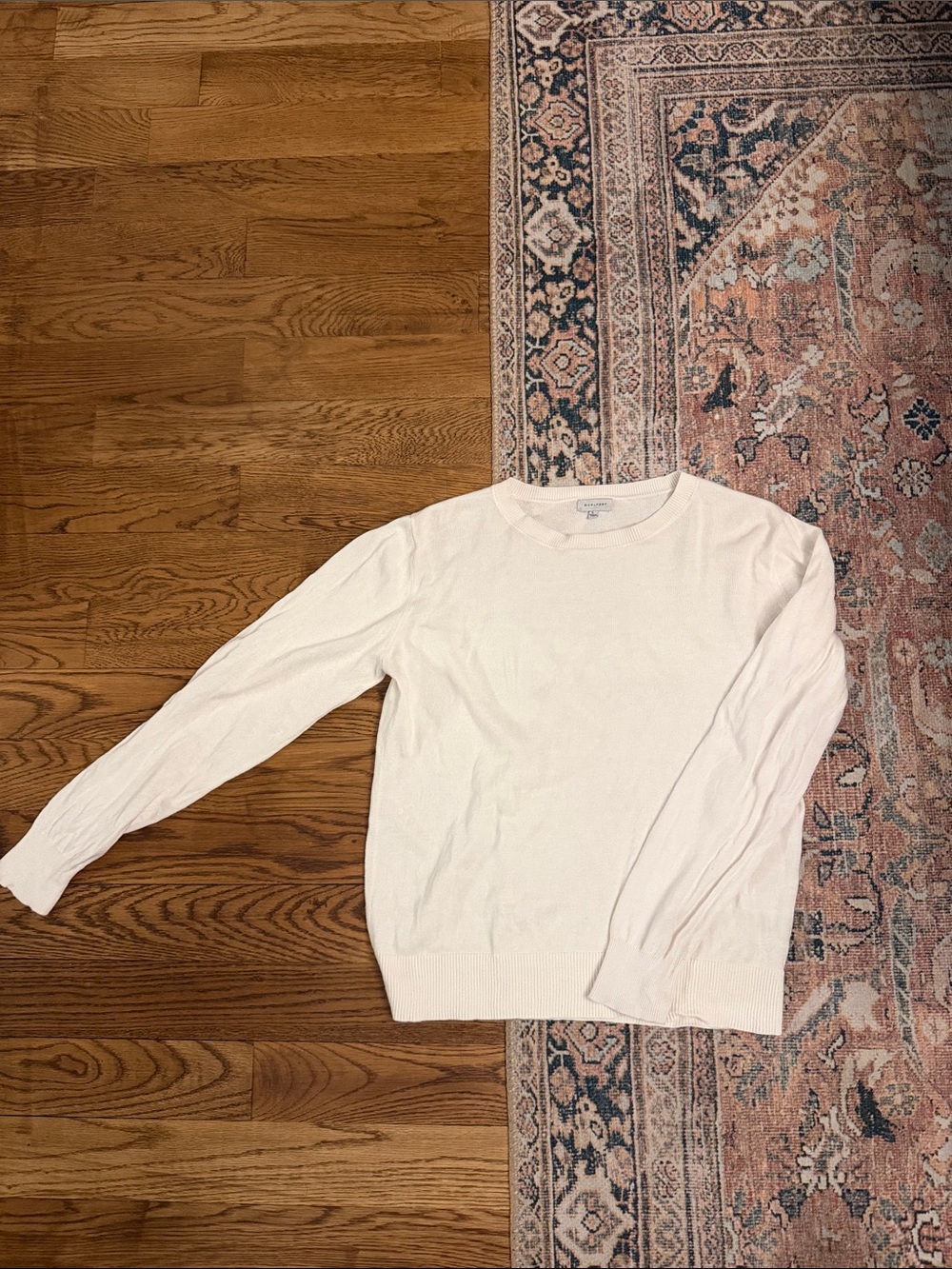 Women's White Crewneck Sweater